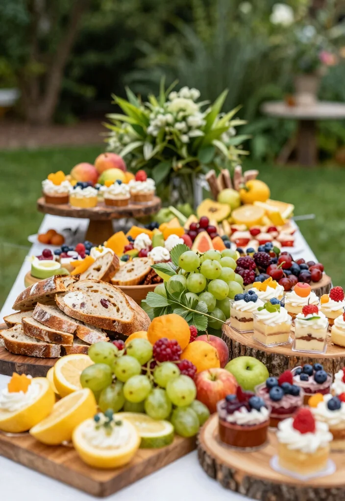 14 Boho Table Decor Wedding Ideas With Earthy Touch - 14. Food as Decor 1