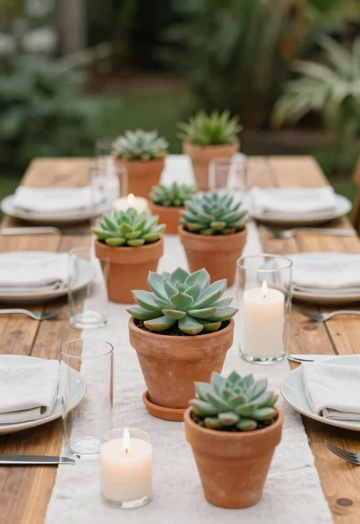 14 Boho Table Decor Wedding Ideas With Earthy Touch - 6. Terracotta Elements 1