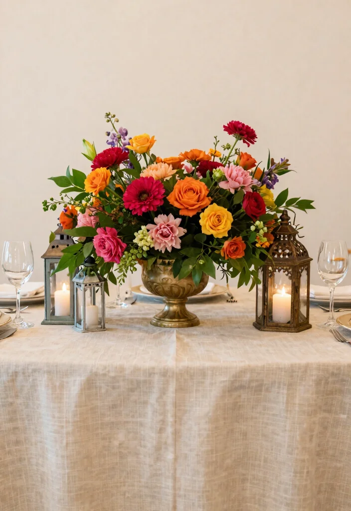 14 Cheesecloth Table Runner Wedding Ideas With Soft Texture - 12. Statement Centerpieces 1