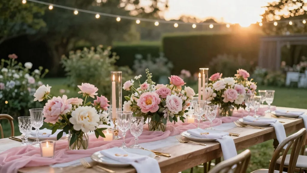 14 Pink Table Runner Wedding Ideas That Feel Soft & Romantic