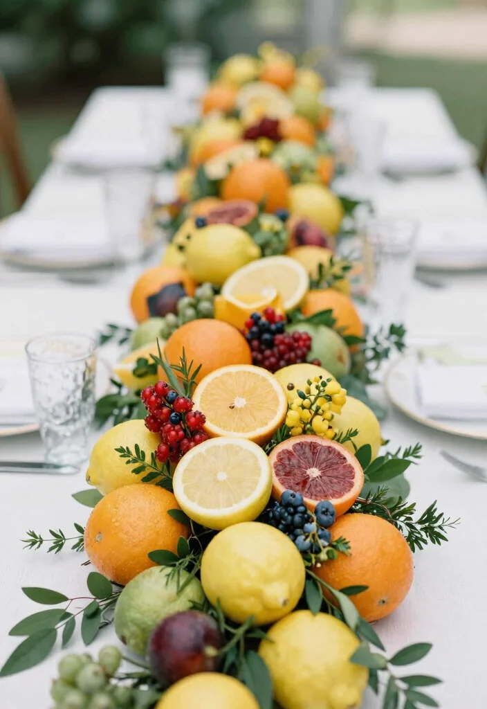 14 Wedding Decorations Simple Elegant Ideas That Wow - 11. Seasonal Fruit Accents 1