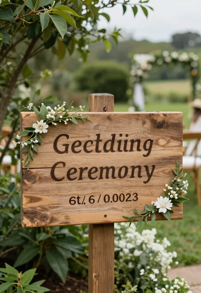 14 Wedding Decorations Simple Elegant Ideas That Wow - 8. Nature-Inspired Signage 1
