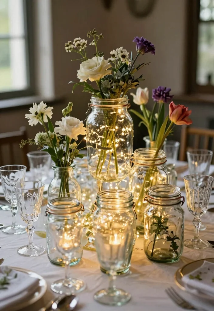 14 Wedding Decorations Simple Elegant Ideas That Wow - 9. Upcycled Glassware 1