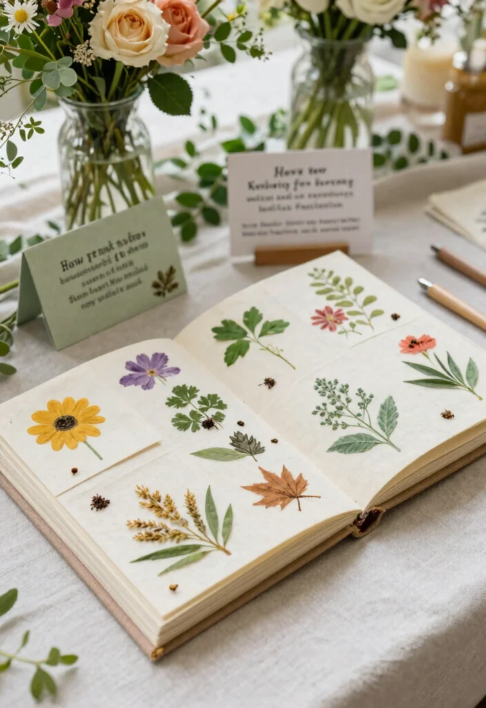 14 Wedding Guest Book Table Decorations Ideas That Impress - 2. Fabric Guest Book with Plantable Pages 1