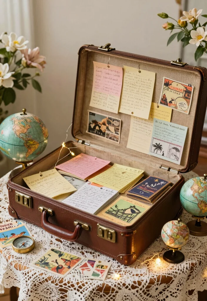 14 Wedding Guest Book Table Decorations Ideas That Impress - 3. Vintage Suitcase Guest Book 1