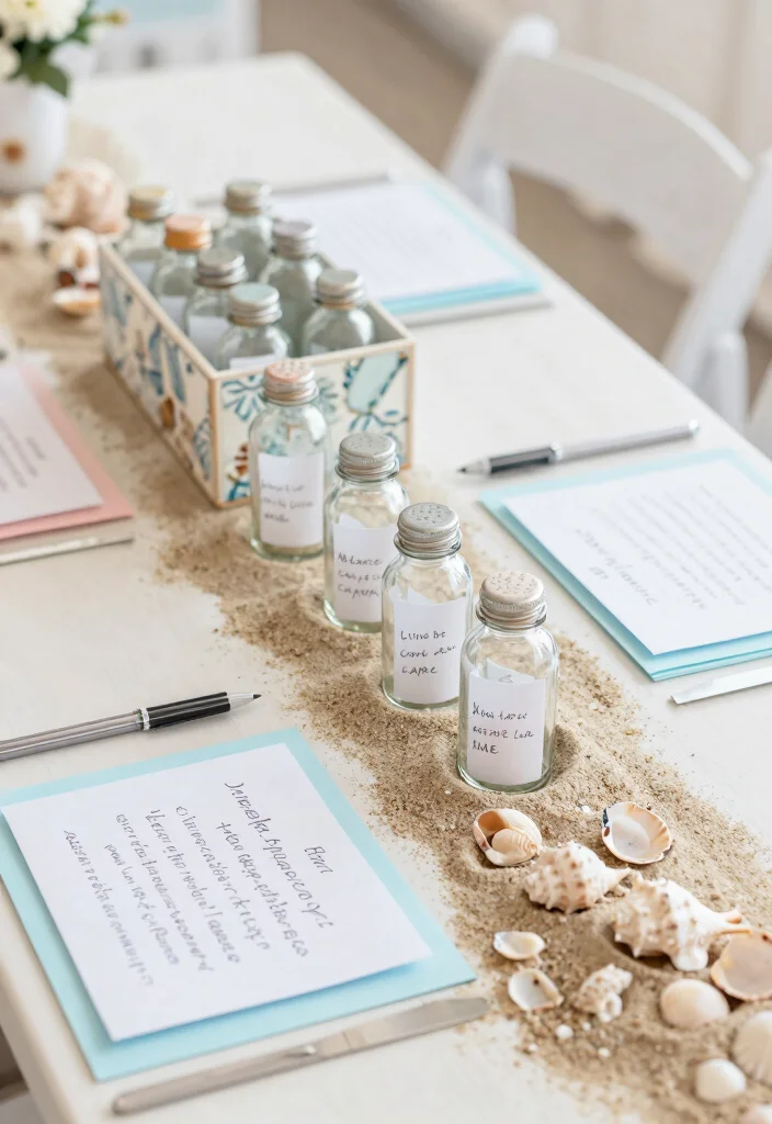 14 Wedding Guest Book Table Decorations Ideas That Impress - 9. Message in a Bottle 1