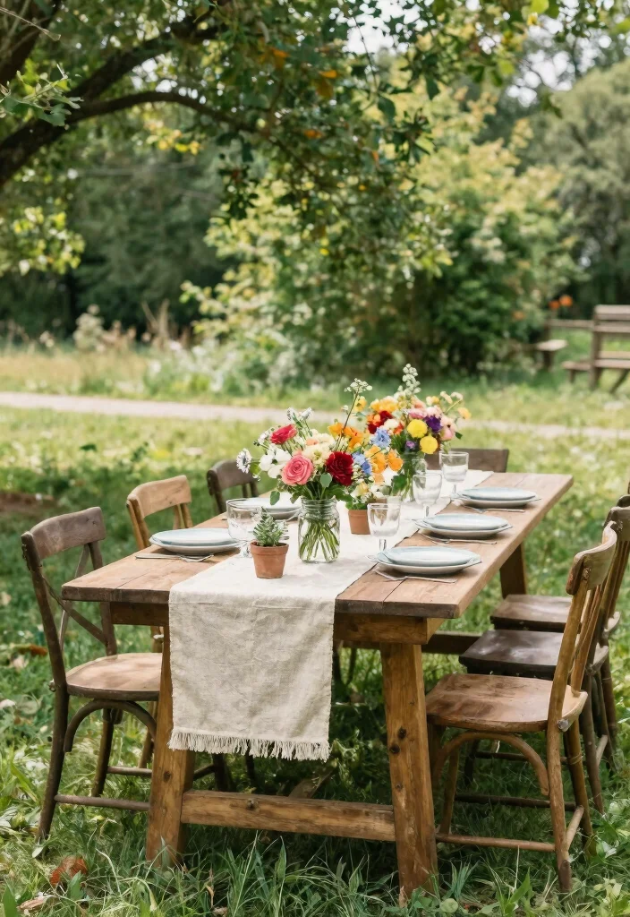 14 Wood Table Wedding Decor Ideas With Natural Texture - 2. Farmhouse Wedding Tables 1