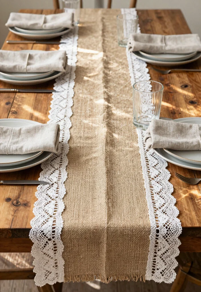 14 Wood Table Wedding Decor Ideas With Natural Texture - 9. Layered Textures 1