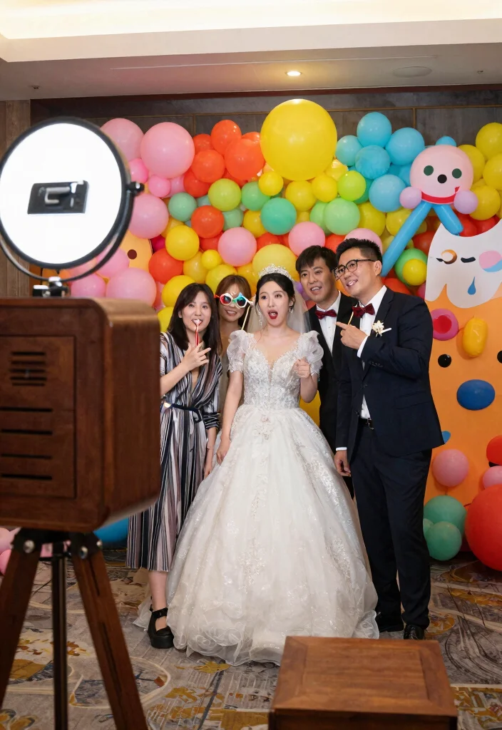 15 Balloon Decorations Wedding Ideas That Look Magical - 10. Balloon Decor for the Photo Booth 1