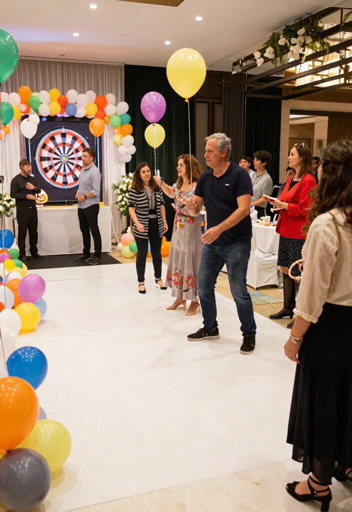 15 Balloon Decorations Wedding Ideas That Look Magical - 14. Interactive Balloon Games 1