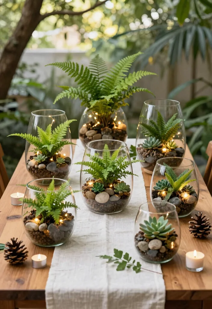 15 Eco-Friendly Table Centre Pieces Wedding Ideas That Stand Out - 1. Terrariums: A Living Centrepiece 1