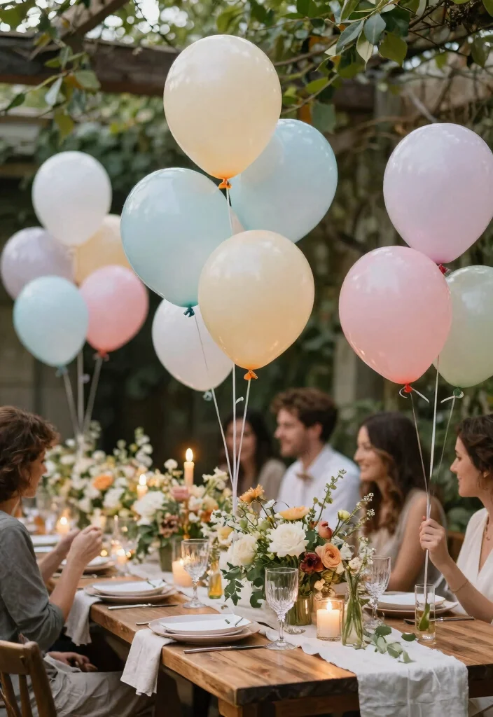 15 Eco-Friendly Table Centre Pieces Wedding Ideas That Stand Out - 11. Biodegradable Balloon Bouquets 1
