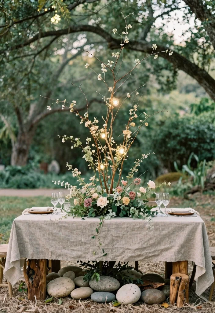 15 Eco-Friendly Table Centre Pieces Wedding Ideas That Stand Out - 7. Natural Elements: The Earthy Touch 1