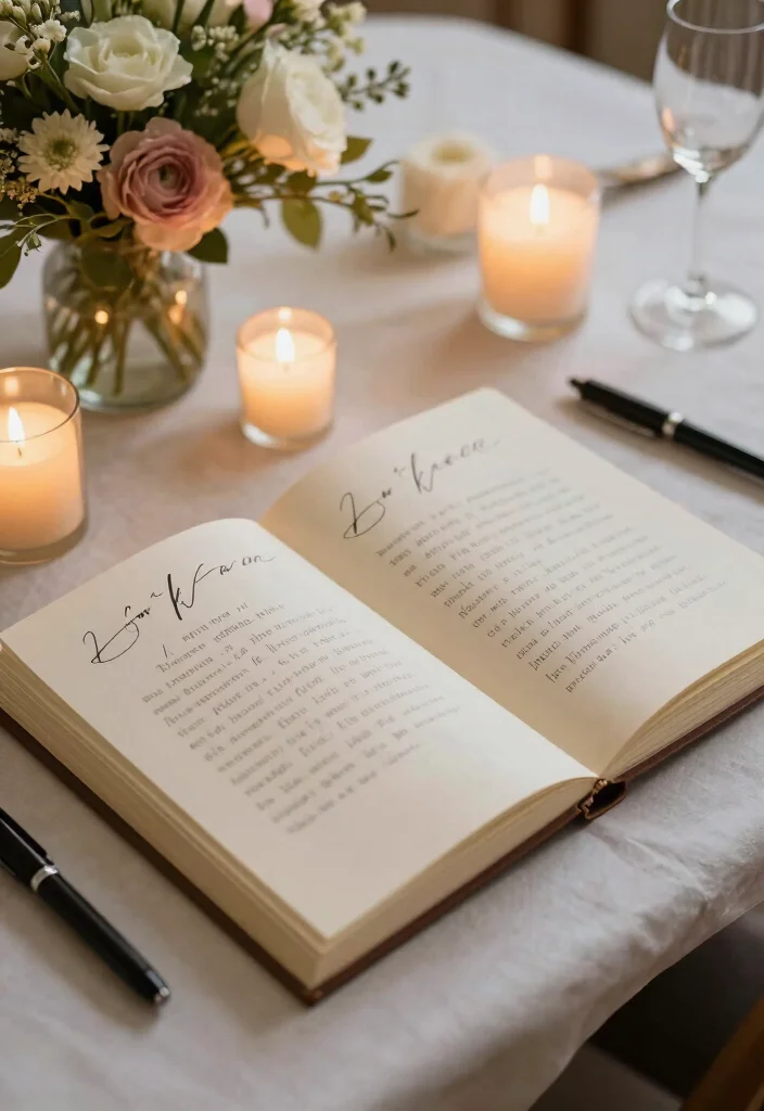 15 Memorial Table Wedding Ideas That Honor Loved Ones - 11. Special Memory Books 1