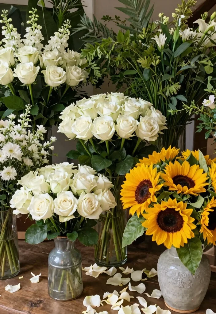 15 Memorial Table Wedding Ideas That Honor Loved Ones - 4. Floral Arrangements 1
