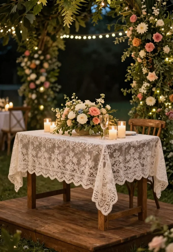 15 Rustic Head Table Wedding Ideas That Feel Cozy - 8. Sweetheart Table for Two 1