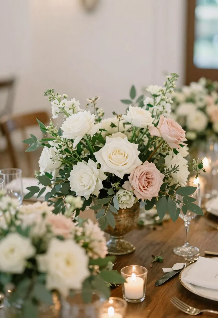 15 Sage Green Table Decor Wedding Ideas With Soft Vibes - 12. Seasonal Flower Arrangements 1