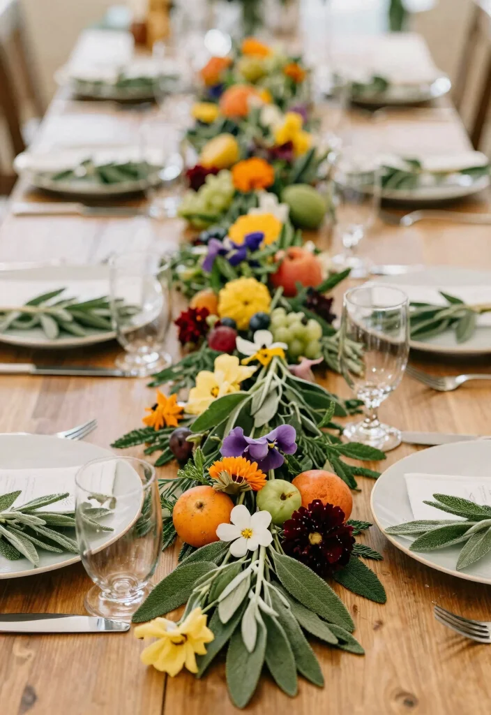 15 Sage Green Table Decor Wedding Ideas With Soft Vibes - 6. Edible Decor Elements 1