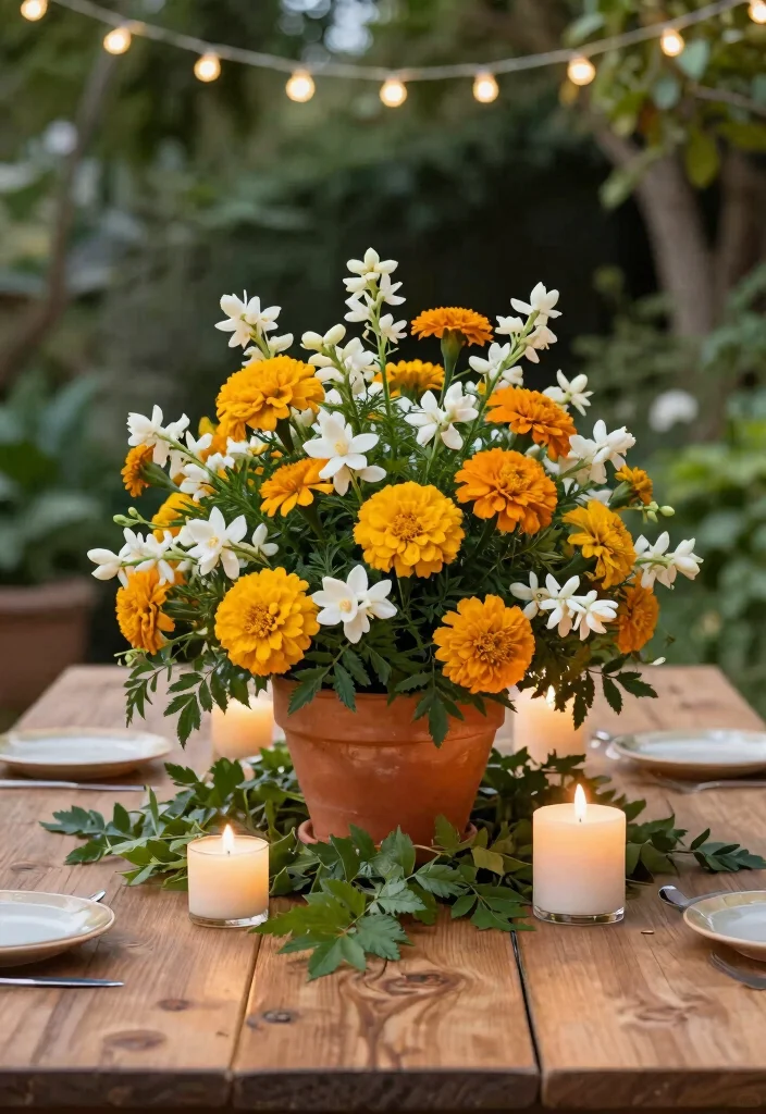 15 Stunning Indian Wedding Table Decor Ideas for a Sustainable Celebration - 1. Eco-Chic Floral Arrangements 1