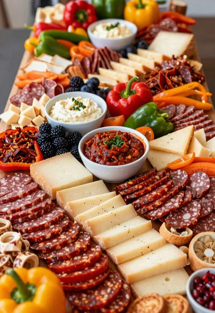 15 Wedding Charcuterie Table Ideas Guests Will Love - 12. Bold and Spicy Charcuterie 1