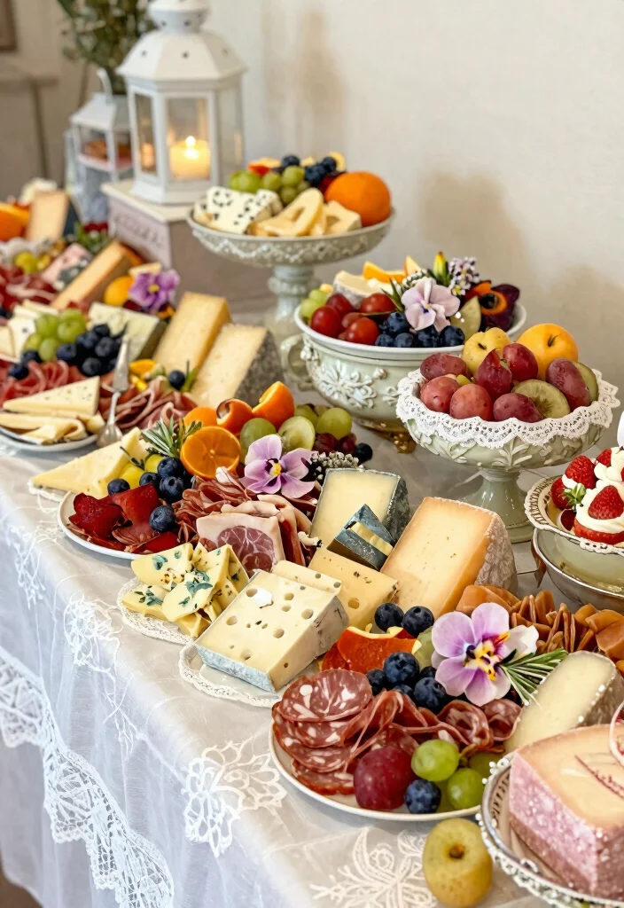 15 Wedding Charcuterie Table Ideas Guests Will Love - 8. Enchanting Fairy Tale Spread 1