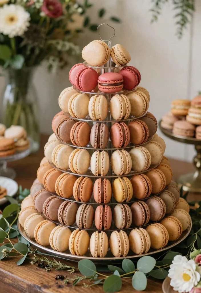 15 Wedding Dessert Table Elegant Ideas That Impress Guests 40 15 Wedding Dessert Table Elegant Ideas That Impress Guests - 10. Unique Flavored Macarons 1