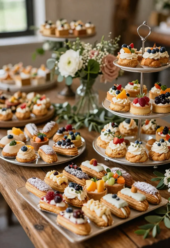 15 Wedding Dessert Table Elegant Ideas That Impress Guests 24 15 Wedding Dessert Table Elegant Ideas That Impress Guests - 4. Mini Pastry Assortment 1