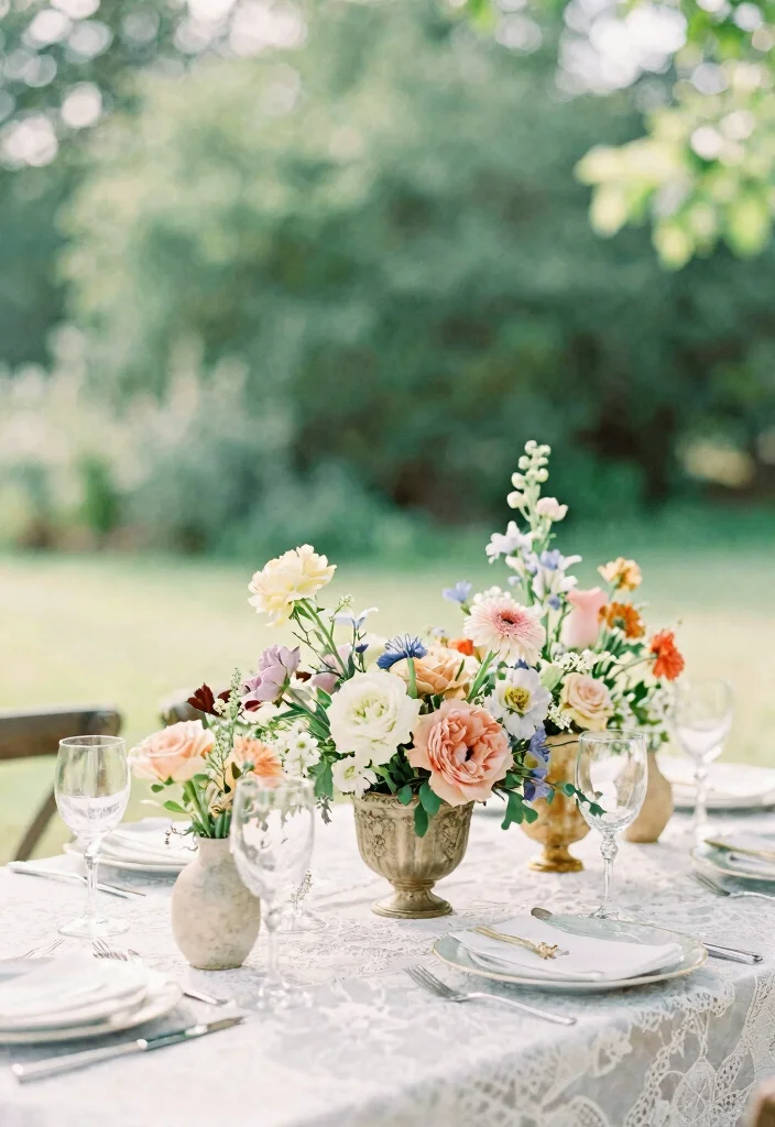 15 Wedding Dining Table Set Up Ideas That Feel Luxurious - 2. Eco-Friendly Floral Centerpieces 1