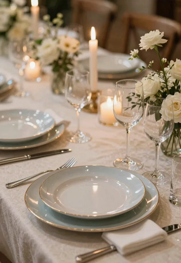 15 Wedding Dining Table Set Up Ideas That Feel Luxurious - 7. Luxe Tableware 1