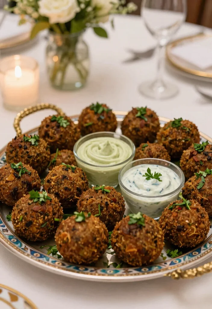 15 Wedding Snacks Table Ideas That Guests Adore - 12. Vegan Falafel Balls 1