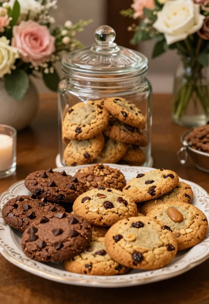15 Wedding Snacks Table Ideas That Guests Adore - 15. Vegan Cookie Assortment 1