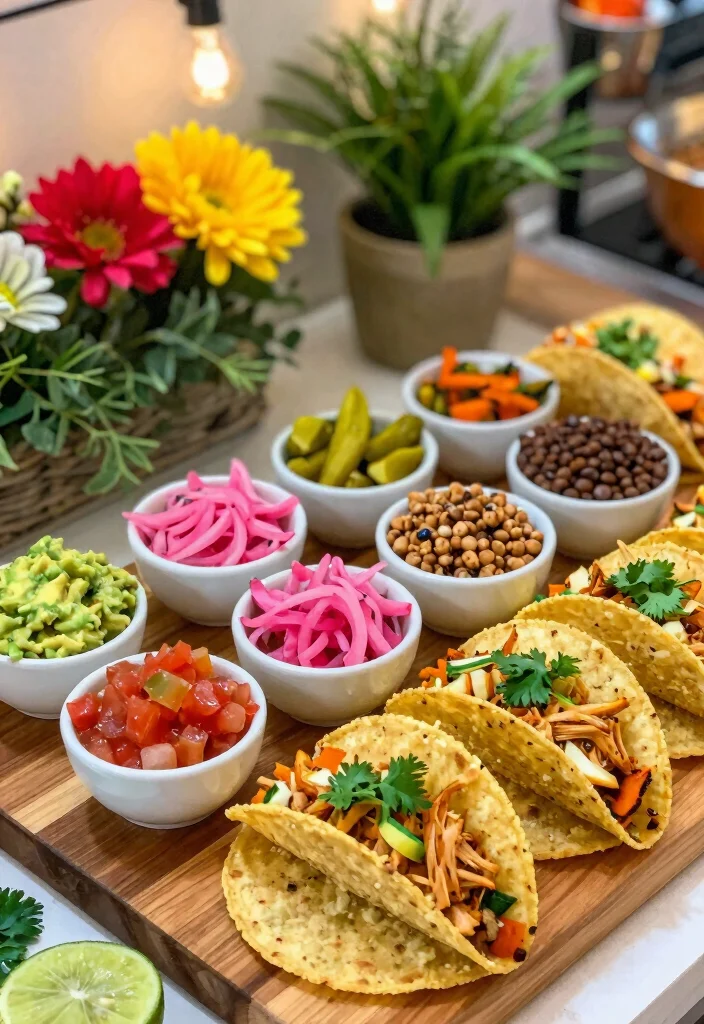 15 Wedding Snacks Table Ideas That Guests Adore - 3. Mini Vegan Tacos 1