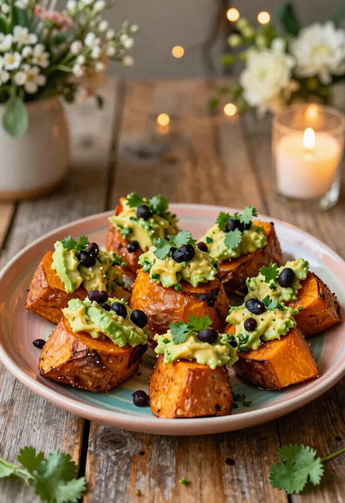 15 Wedding Snacks Table Ideas That Guests Adore - 5. Sweet Potato Bites 1