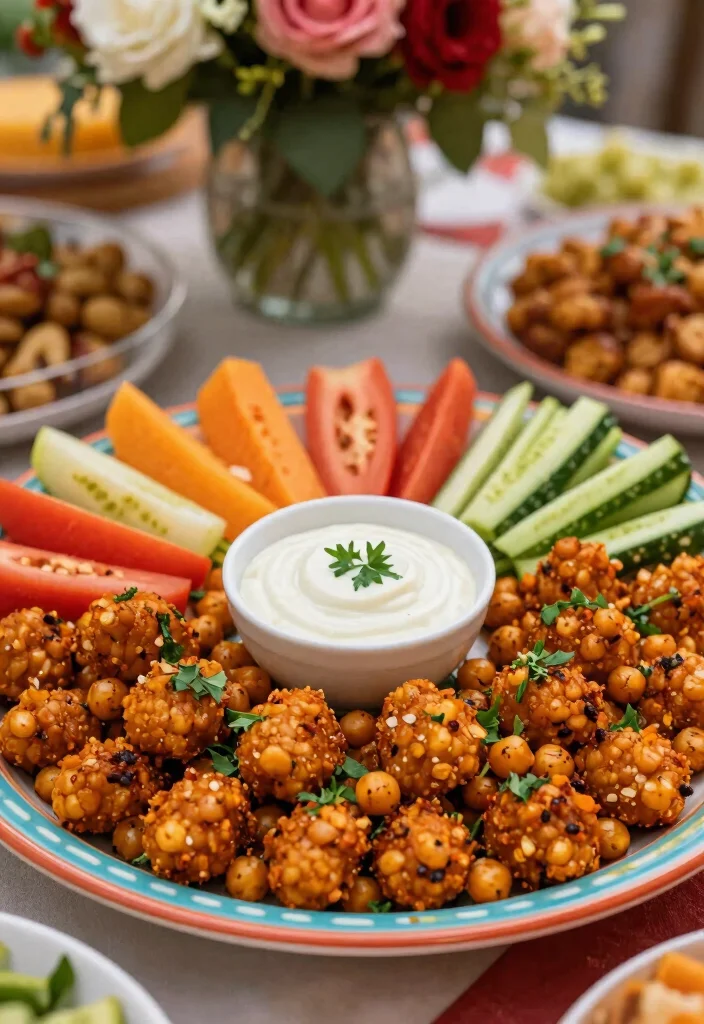 15 Wedding Snacks Table Ideas That Guests Adore - 7. Spiced Chickpea Bites 1