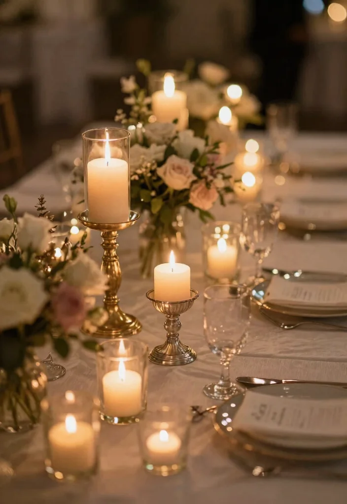 15 Wedding Table Candles Ideas for a Romantic Glow - 11. Tea Light Candle Holders 1