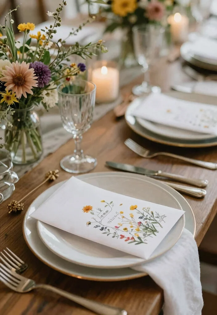 15 Wild Flower Wedding Table Decor Ideas With Rustic Charm - 13. Personalized Wildflower Seed Packets 1