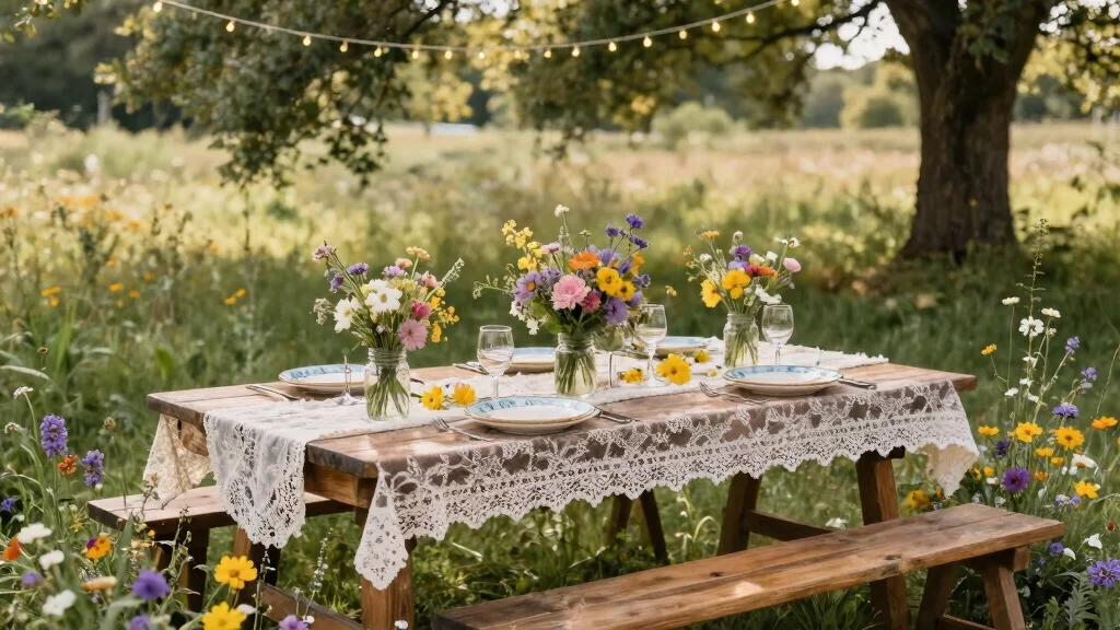 15 Wild Flower Wedding Table Decor Ideas With Rustic Charm