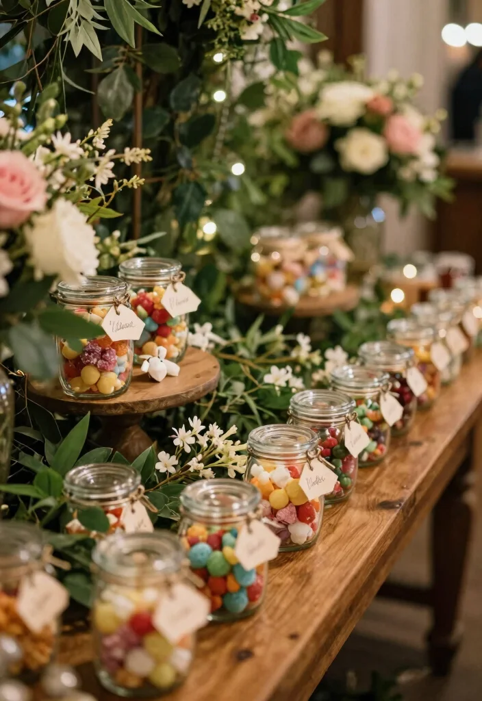 16 Creative Name Tags Wedding Table Ideas That Are Eco-Friendly - 4. Glass Jar Place Cards 1