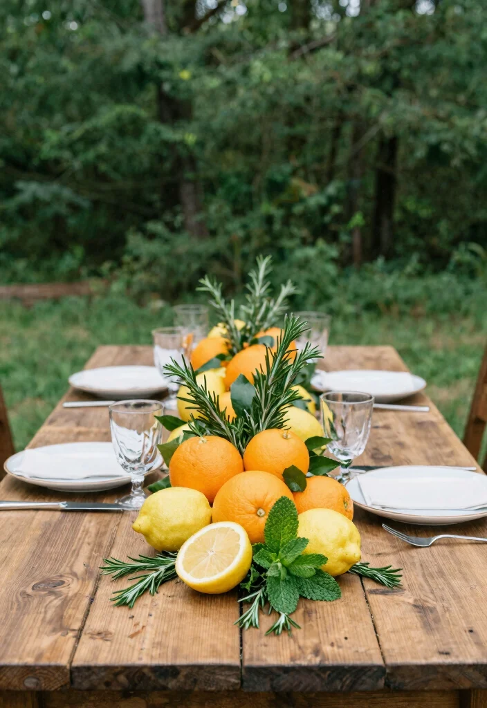 16 Forest Wedding Table Ideas That Feel Enchanted - 12. Fruit and Herb Garnishes 1