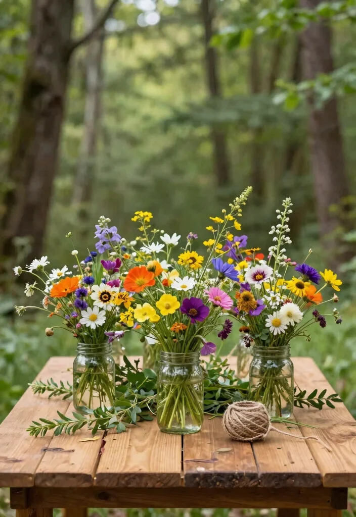 16 Forest Wedding Table Ideas That Feel Enchanted - 4. Wildflower Bouquets 1