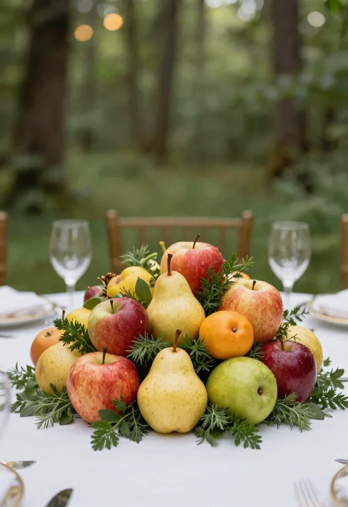 16 Forest Wedding Table Ideas That Feel Enchanted - 7. Edible Centerpieces 1