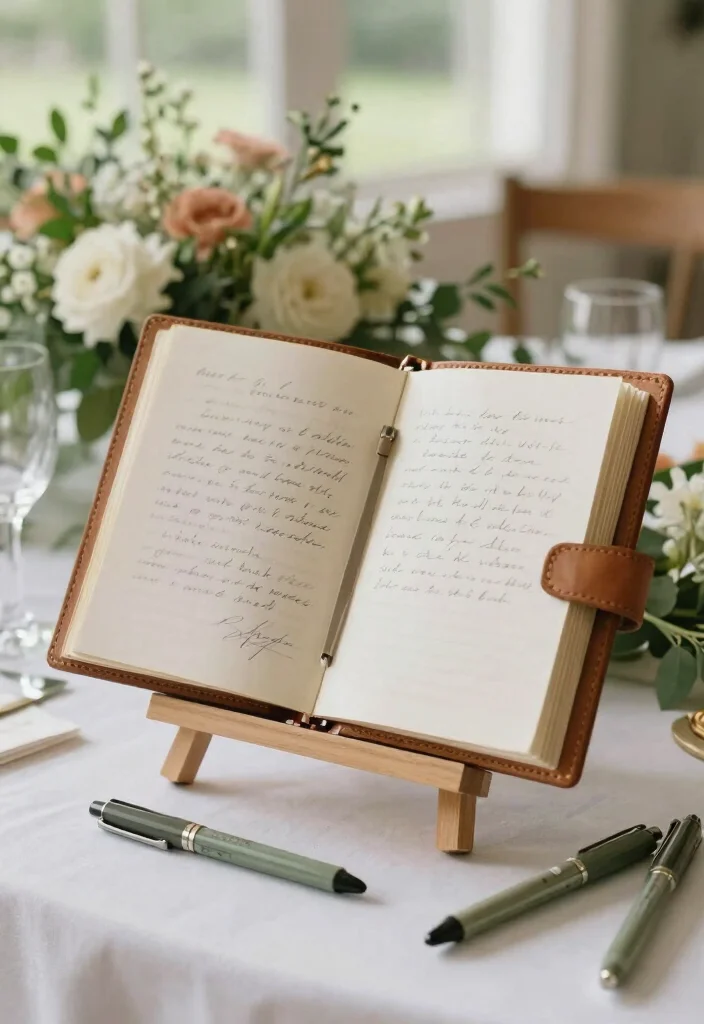 16 Heaven Wedding Sign Memory Table Ideas That Honor Beautifully - 3. Eco-Conscious Memory Book 1
