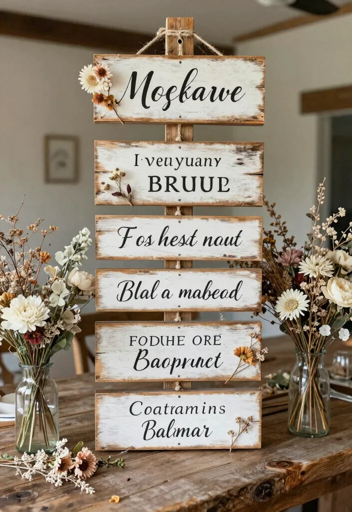 16 Heaven Wedding Sign Memory Table Ideas That Honor Beautifully - 6. Nature-Inspired Signage 1