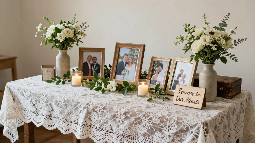 16 Heaven Wedding Sign Memory Table Ideas That Honor Beautifully