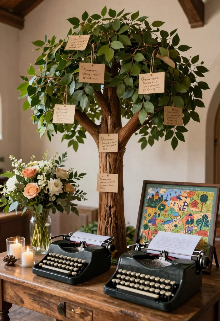 16 Rustic Church Wedding Decorations Ideas With Cozy Charm - 8. Personalized Guest Book Alternatives 1