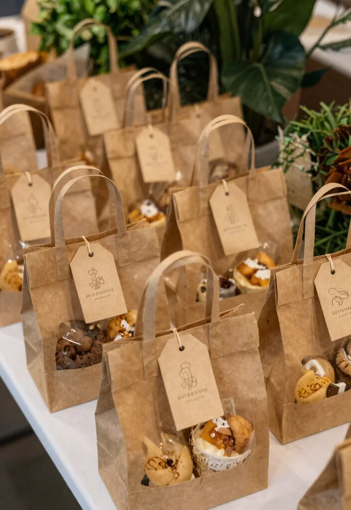 16 Simple Head Table Wedding Ideas That Feel Elegant - 16. Eco-Friendly Takeaway Bags 1