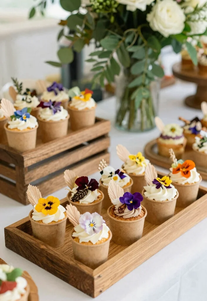 16 Wedding Dessert Table Ideas That Look Deliciously Chic 31 16 Wedding Dessert Table Ideas That Look Deliciously Chic - 11. Eco-Friendly Dessert Cups 1