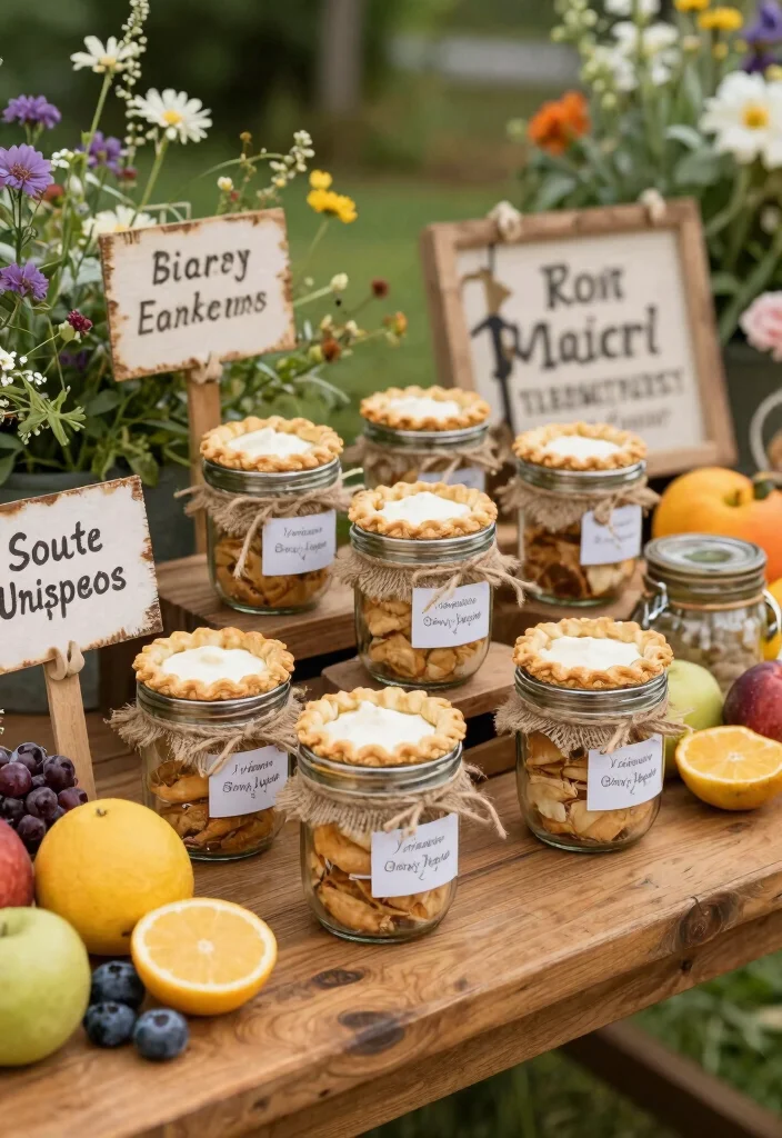 16 Wedding Dessert Table Ideas That Look Deliciously Chic 13 16 Wedding Dessert Table Ideas That Look Deliciously Chic - 3. Rustic Pie Bar 1