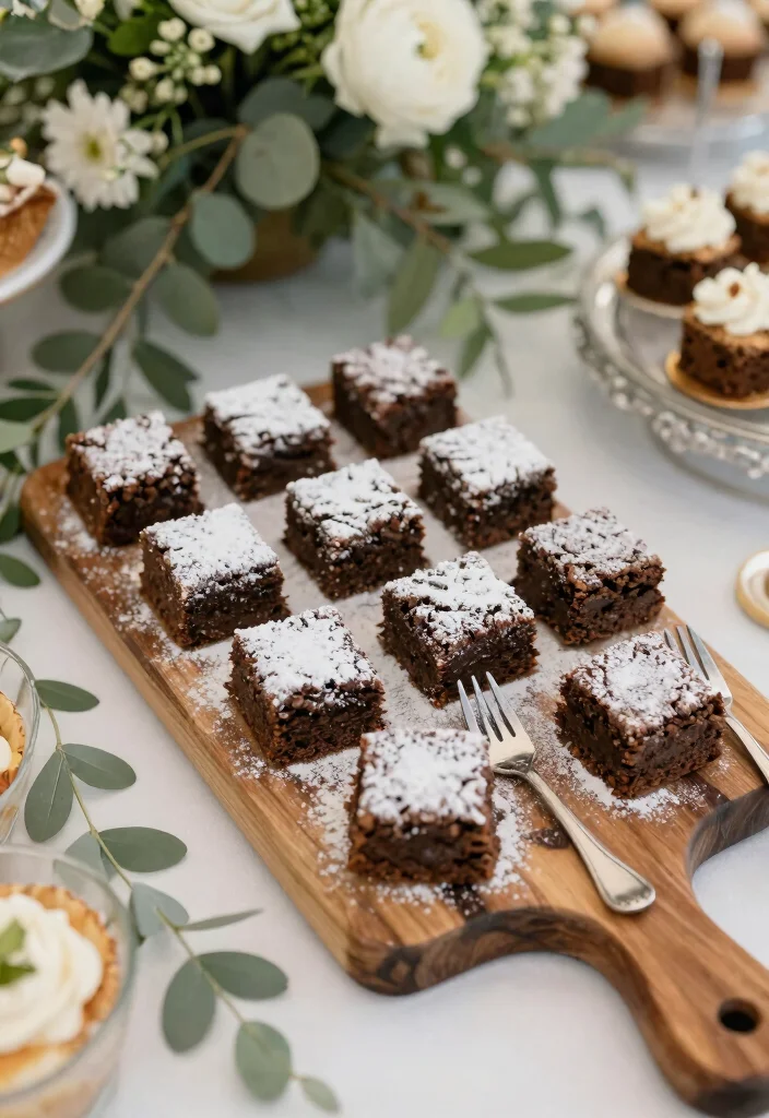 16 Wedding Dessert Table Ideas That Look Deliciously Chic 18 16 Wedding Dessert Table Ideas That Look Deliciously Chic - 8. Gluten-Free Brownie Bites 1