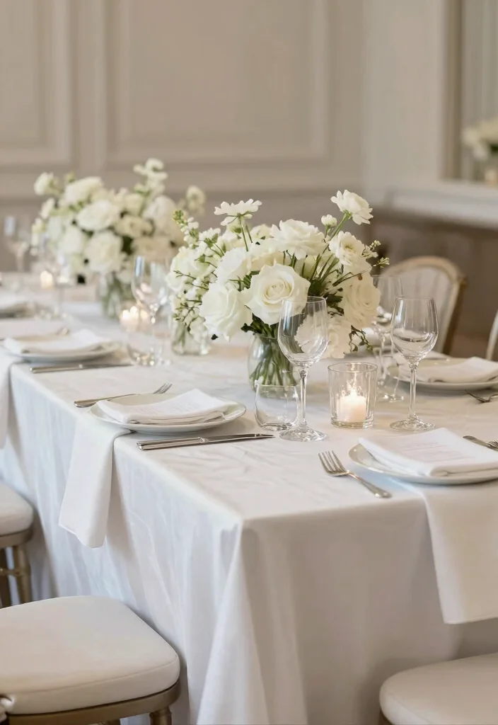 16 Wedding Table Layout Ideas That Make Hosting Easy - 11. Elegant Monochrome Designs 1
